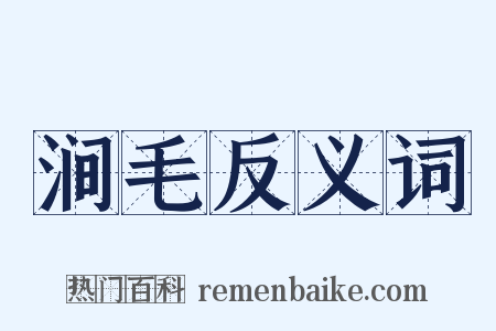 涧毛反义词是什么意思的图片